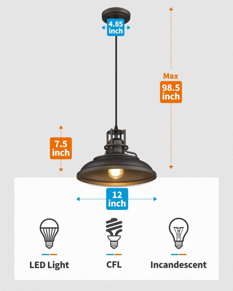 Farmhouse Pendant Lights for Kitchen Island Barn Black Pendant Light