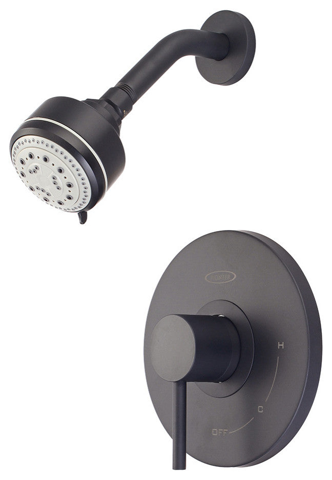 Motegi Single Handle Shower Trim Set, Matte Black