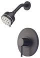 Motegi Single Handle Shower Trim Set, Matte Black