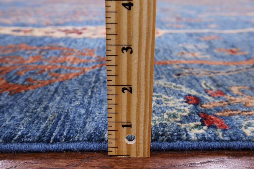 Tribal Persian Gabbeh Hand Knotted Rug 5' 9" X 7' 9" Q4941