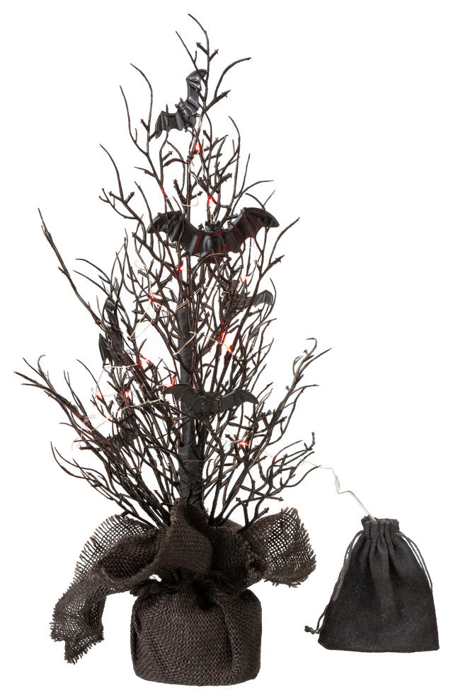 20"H Halloween Lighted Bats Table Tree Decor