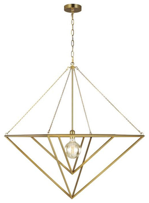 Generation Lighting, CP1151BBS, Large Pendant, Burnished Brass