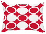 ModCircles 14"x20" Abstract Decorative Outdoor Pillow, Red