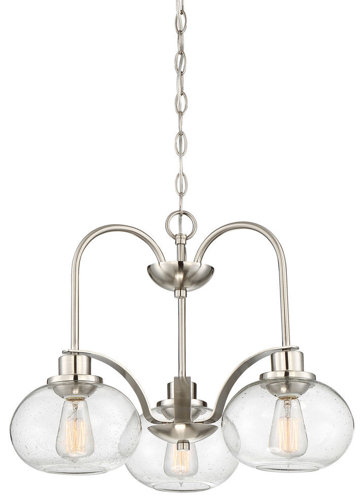 Quoizel TRG5103BN Three Light Chandelier Trilogy Brushed Nickel