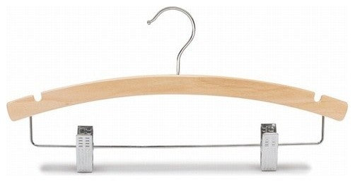 Juniors Arched Wooden Combo Hanger, 14", Set of 25