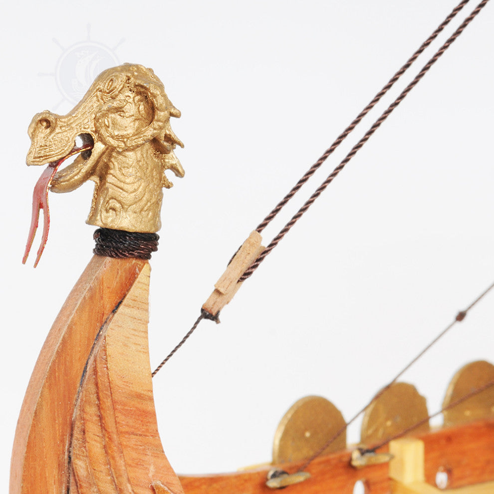 Viking Small Wooden Handcrafted boat model