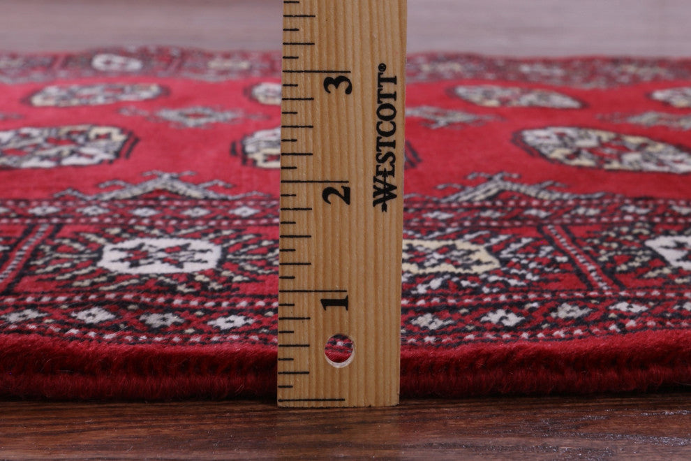 Hand Knotted Signed Silky Bokhara Wool Rug 3' 1" X 5' 2" - Q13804
