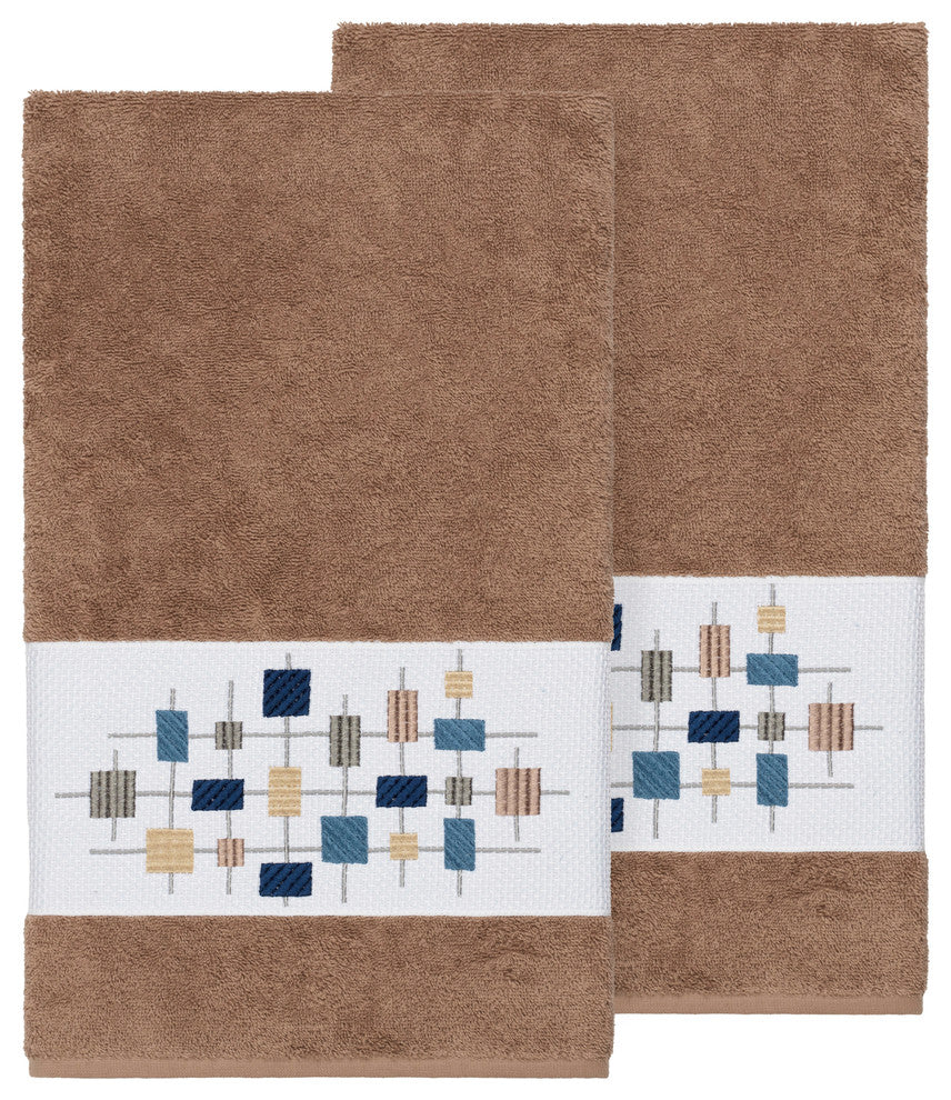 Khloe 2 Piece Embellished Bath Towel Set