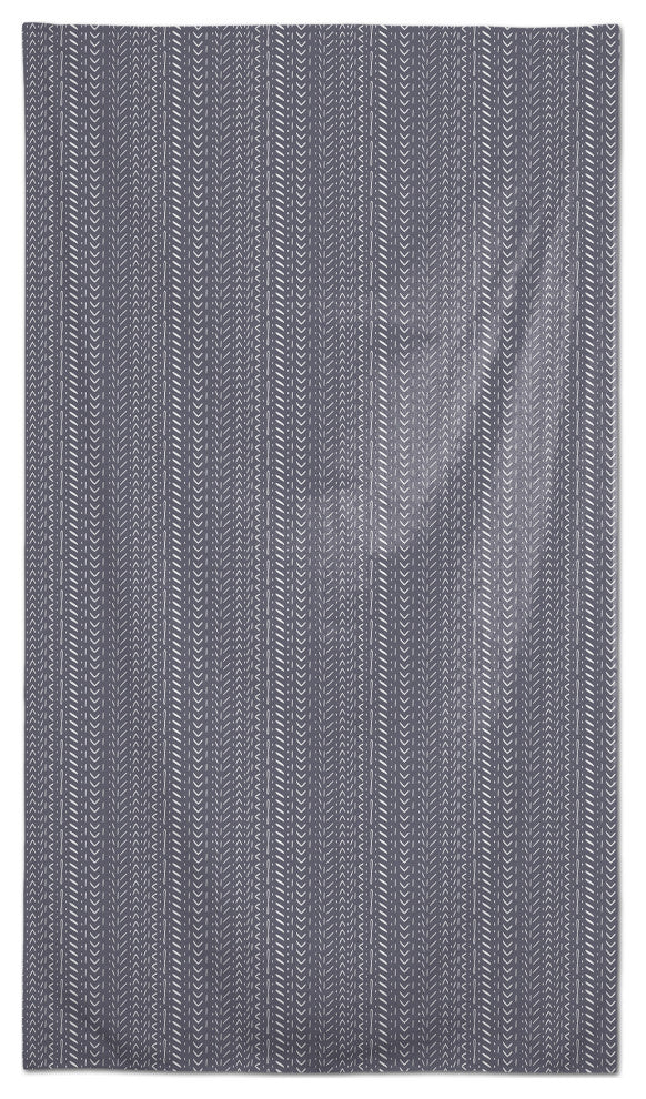 Dark Gray Little Doodles 58 x 102 Outdoor Tablecloth