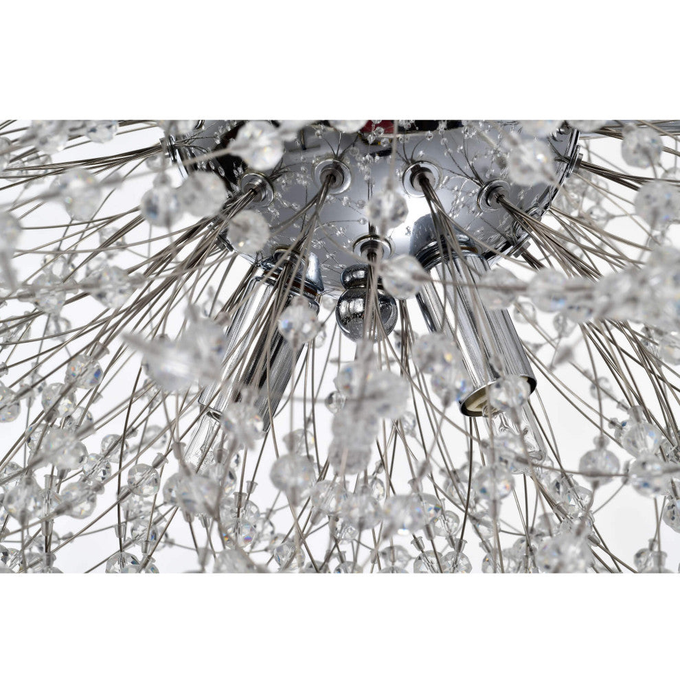 Silvia 8-Light Chrome Firework Chandelier