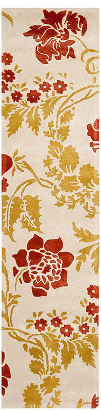 Safavieh Capri Cpr340A Beige, Rust Area Rug, 7'x7' Square