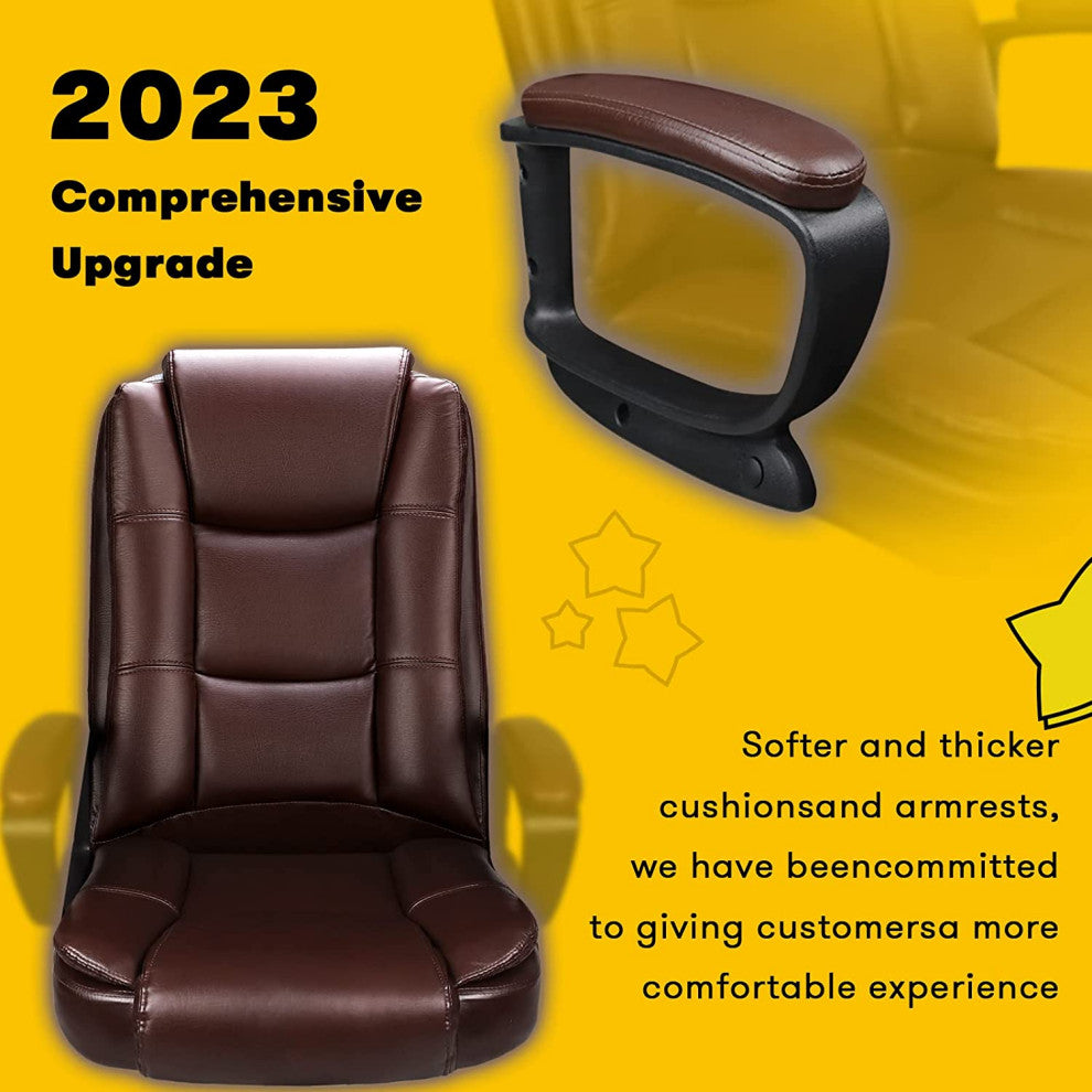 Ergonomic High Back Cushion Lumbar Back Support, Computer Desk Chair