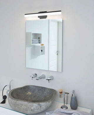 1-Light, 10W LED Bath/Vanity Light, Matte Black/Satin Acrylic Shade