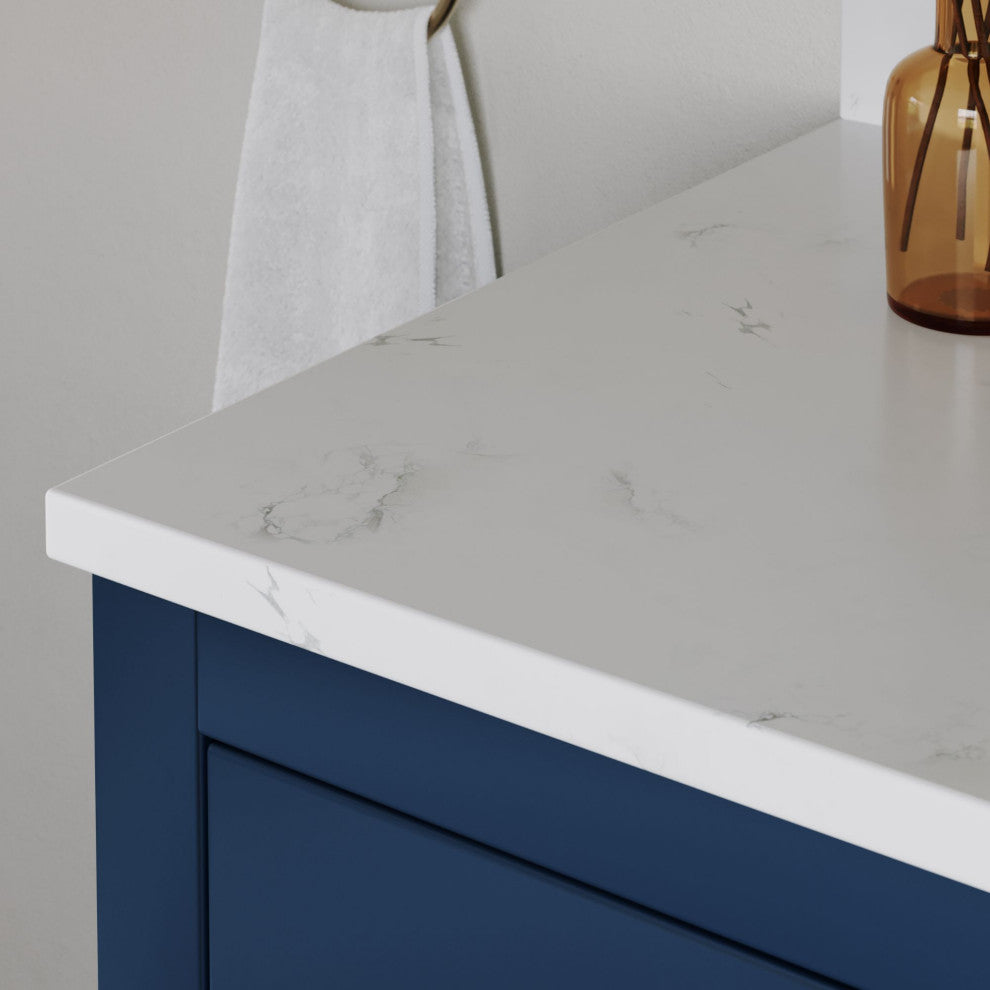 The Felipe Bathroom Vanity, Blue, 42", Single Sink, Freestanding