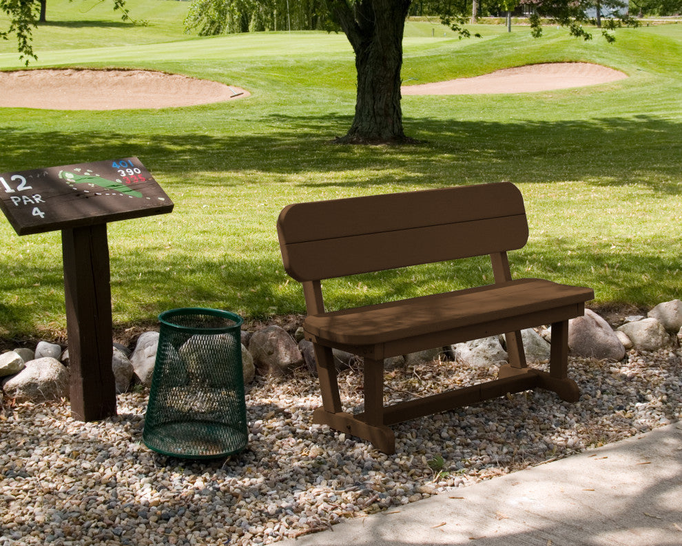 Polywood Park 48" Bench, White