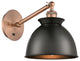 Innovations 317-1W-AC-M14-BK-LED Adirondack 1 Light Sconce, Antique Copper