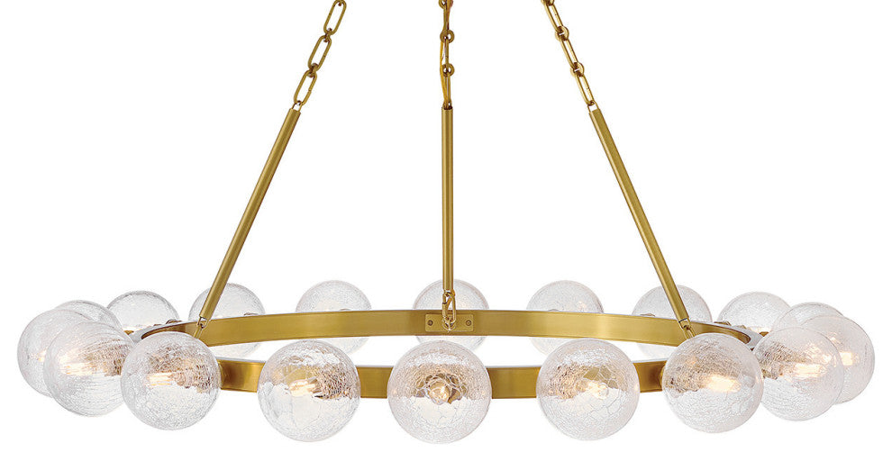 Fredrick Ramond Coco Large Single Tier Chandelier, Lacquered Brass
