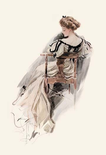 She Sports a Witching Gown - Fine Art Giclee Print 24" x 36"