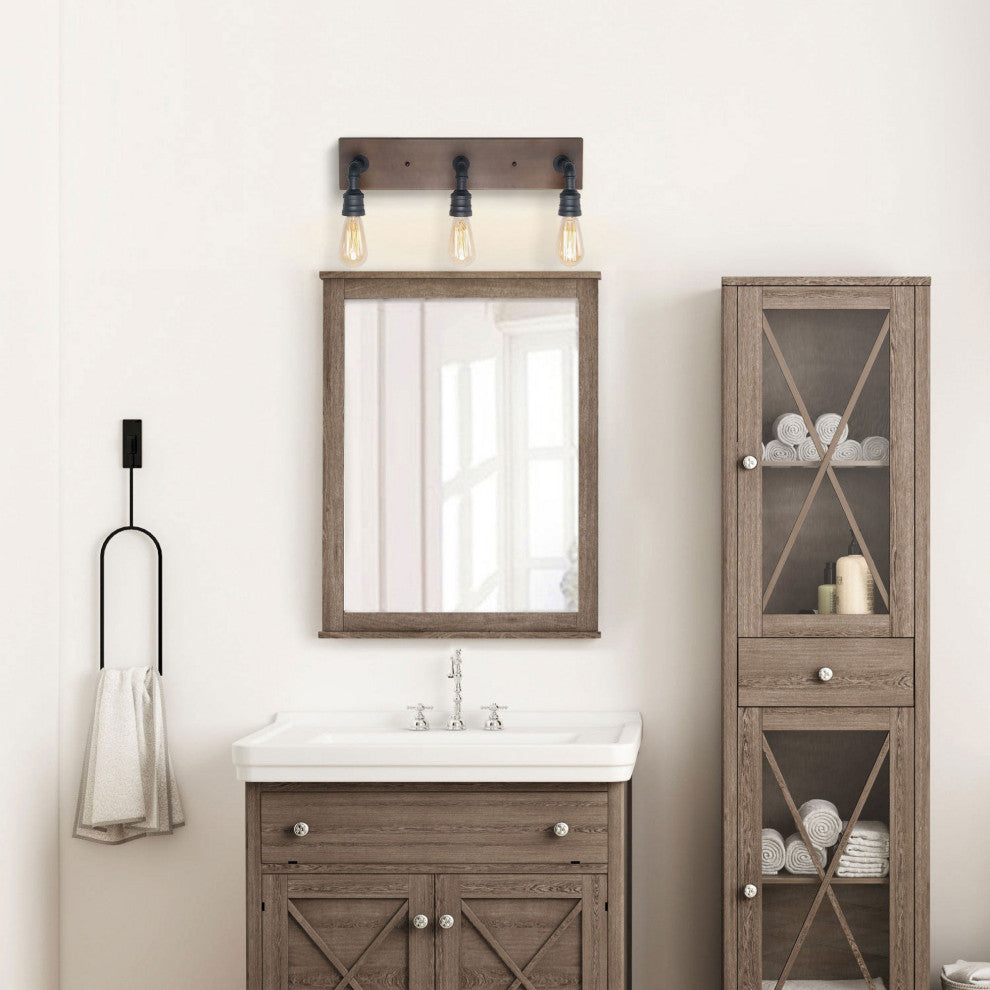 LNC 3-Light Water Pipe Wall Sconce Wall Lamp Industrial Sconces Wall Lighting