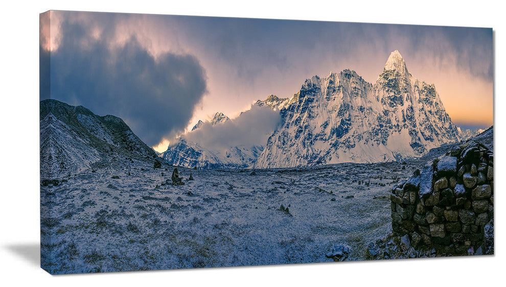 Kangchenjunga Panorama, Landscape Canvas Art Print, 40x20