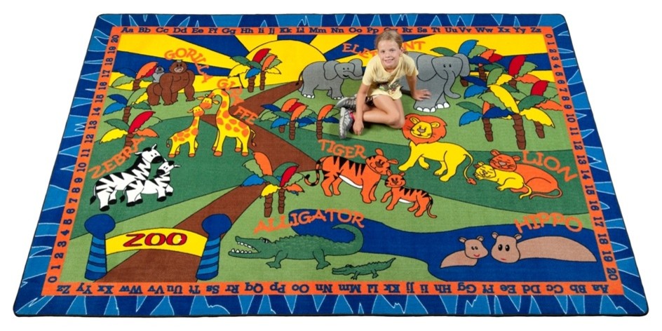 Animals At The Zoo Rug