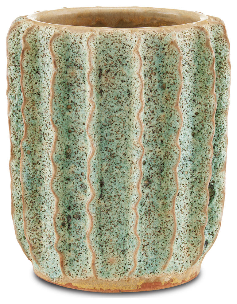 Sunken Boat Small Green Vase