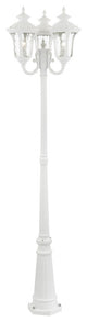 Textured White Traditional, Victorian, Sculptural, Outdoor Post Light