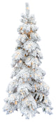 4-Ft. Elk Mountain Snow Flocked Tree With Warm White LED Lights