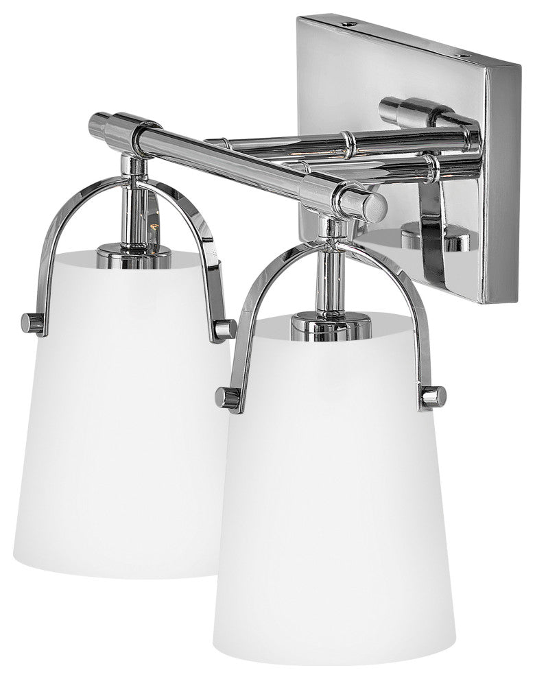 Hinkley Foster Small Two Light Vanity, Chrome