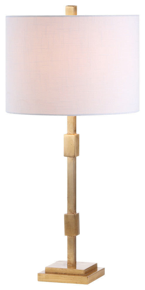Windsor 29" Metal LED Table Lamp, Gold Leaf