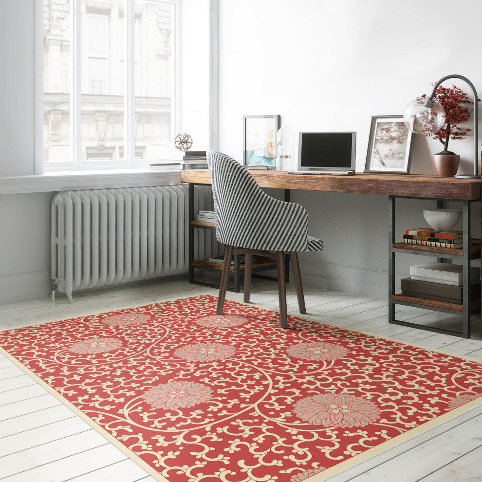 Joli Sol  Charlotte Vinyl Mat, 48x72 Rectangle