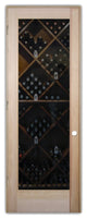 Wine Door - Grape Cluster Grape Ivy - Douglas Fir (stain grade) - 28" x 84"...