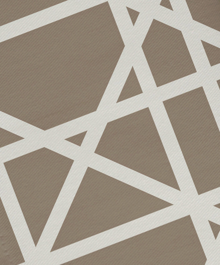 Trellis Geometric Print Napkin, Beige And Taupe, Set of 4