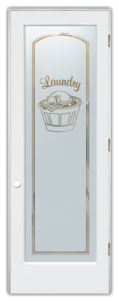 Laundry Door - Cat Nap - Primed - 32" x 84" - Knob on Left - Pull Open