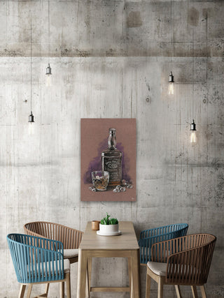"Whiskey" Painting Print on Wrapped Canvas, 40"x60"