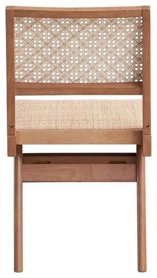 ACME Furniture Velentina 18" Rattan & Wood Side Chair in Natural (Set of 2)