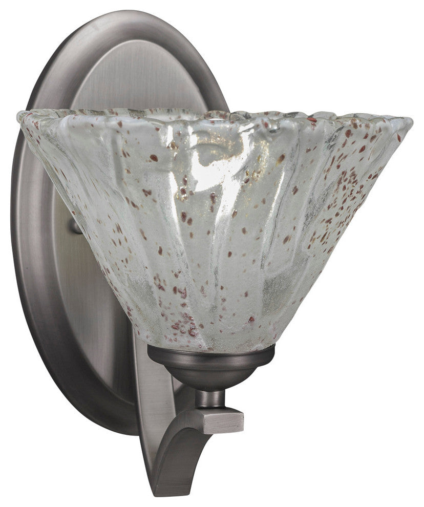 Zilo Wall Sconce, Graphite, 7" Italian Ice Glass
