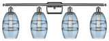 Ballston-Vaz 4-Light 36" Bath Vanity Light, Polished Chrome, Princess Blue