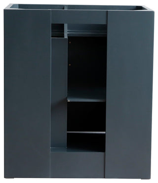 31" Single Sink Vanity, Dark Gray Finish With Black Galaxy Granite