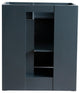 31" Single Sink Vanity, Dark Gray Finish With Black Galaxy Granite