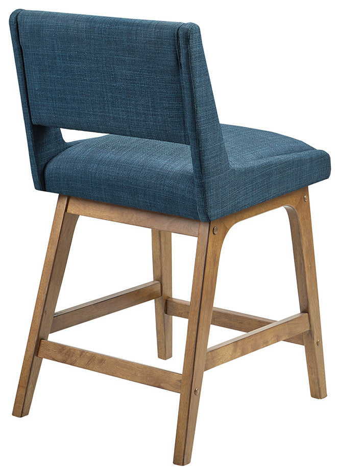 INK+IVY Mid-Century Modern Counter Stool Barstools, Navy Blue