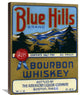 "Blue Hills Bourbon Whiskey" Canvas Giclee by Vintage Booze Labels, 23"x30"