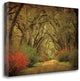 "Road Lined With Oaks And Flowers" By William Guion, Gallery Wrap Canvas