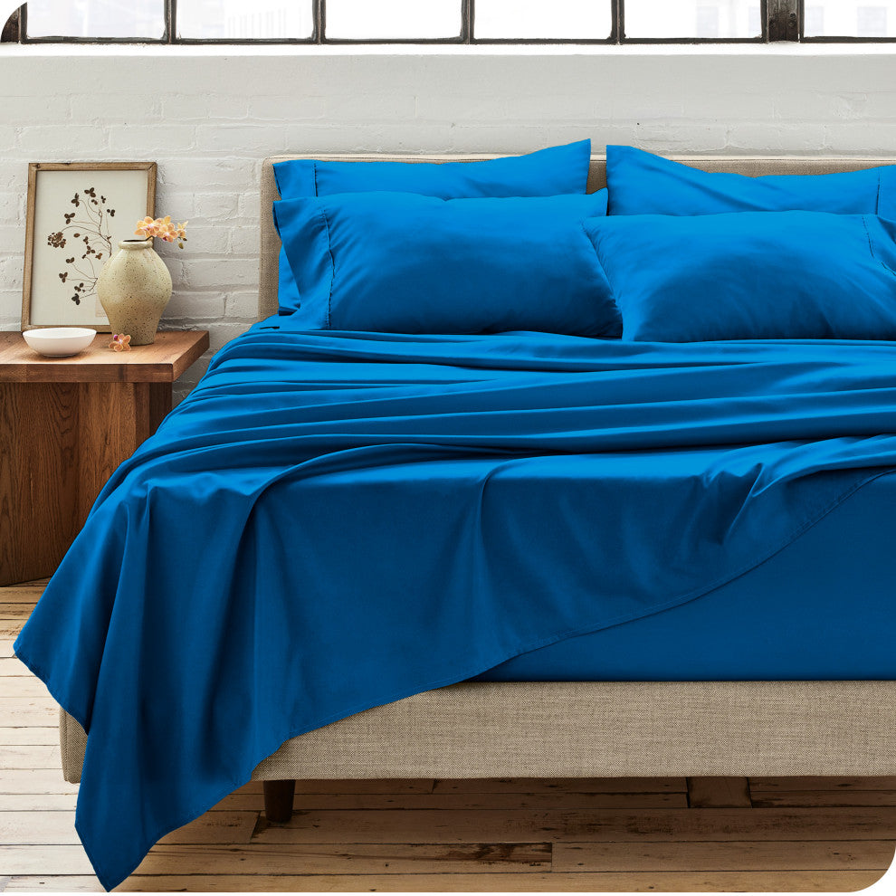 Bare Home Microfiber Pillowcases - Multi-Pack, Medium Blue, Standard, Set of 4