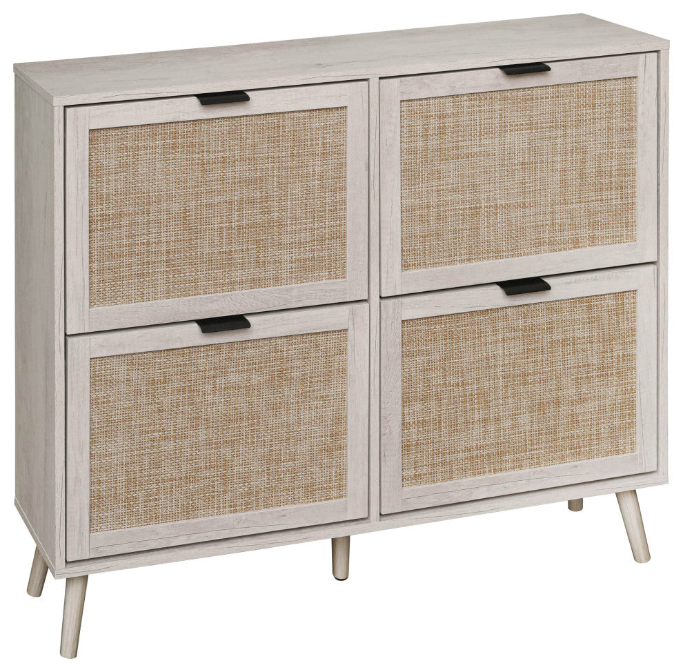 Gewnee Freestanding Modern Shoe Storage Cabinet, White