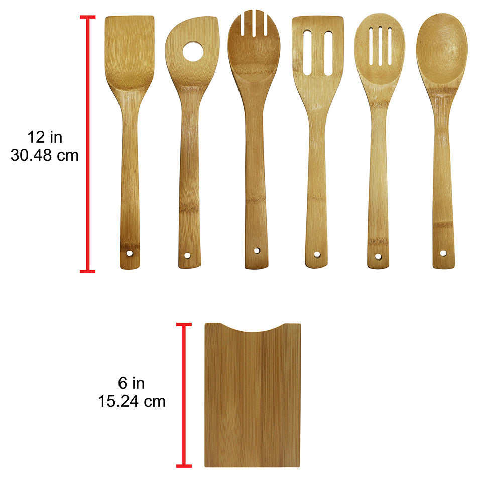 Oceanstar 7 Piece Bamboo Cooking Utensil Set