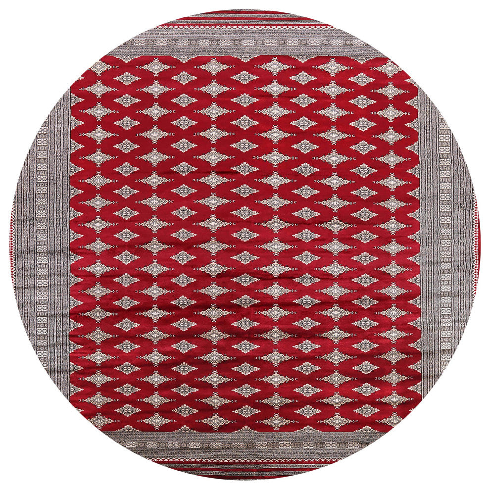Ahgly Company Indoor Round Mid-Century Modern Area Rugs, 5' Round