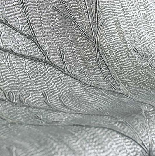 Water Silk Sprig Silver Wallpaper, 20x396