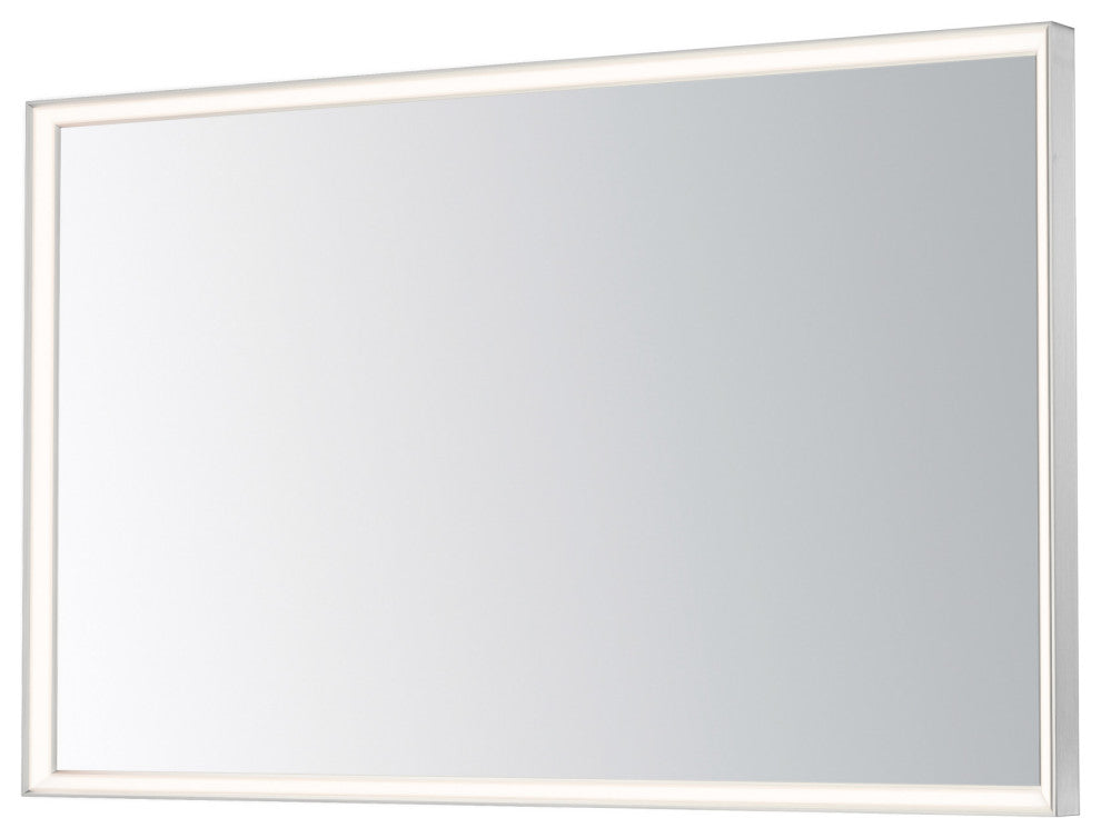 ET2 E42063 Bevel 48" W x 30" H Transitional Rectangular Framed - Satin Nickel