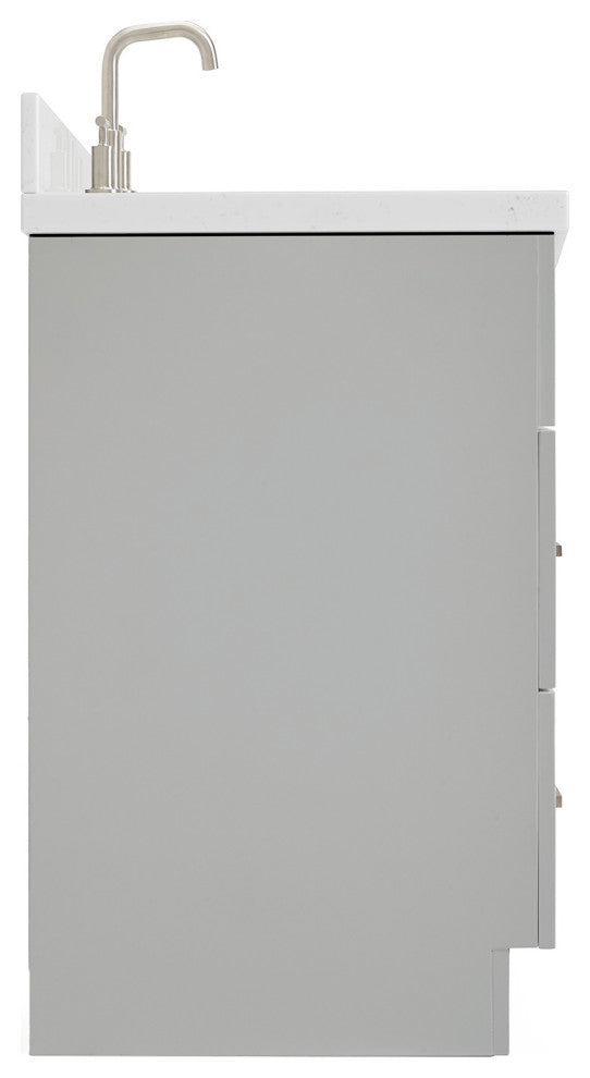 Ariel Hamlet 48" Single Rectangle Sink Bathroom Vanity, Carrara Quartz